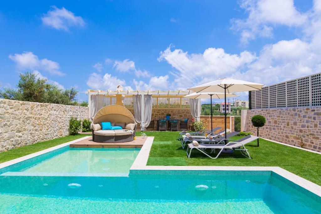Blue Mare Villa Rethimno Magnisia ภายนอก รูปภาพ