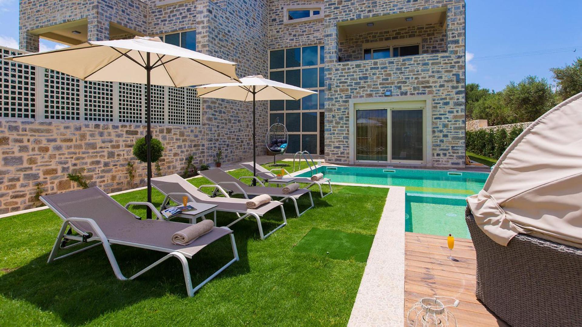 Blue Mare Villa Rethimno Magnisia ภายนอก รูปภาพ